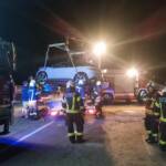 Fahrzeugbrand nach Verkehrsunfall