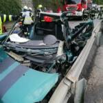 Schwerer Verkehrsunfall auf der B88 Kleinkirchheimer Straße