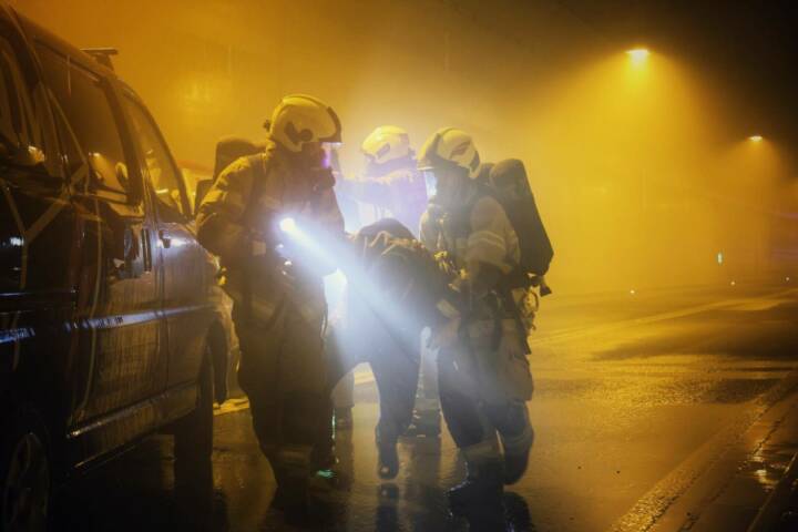 BFK Flachgau Abschnitt 3: Große Übung im Umfahrungstunnel bei Straßwalchen