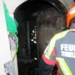 Gartenhütte in Vollbrand