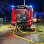 Gartenhütte in Vollbrand