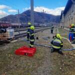 Großangelegte Übung am Frachtenbahnhof; Zugsunglück mit mehreren Verletzten und Schadstoffaustritt