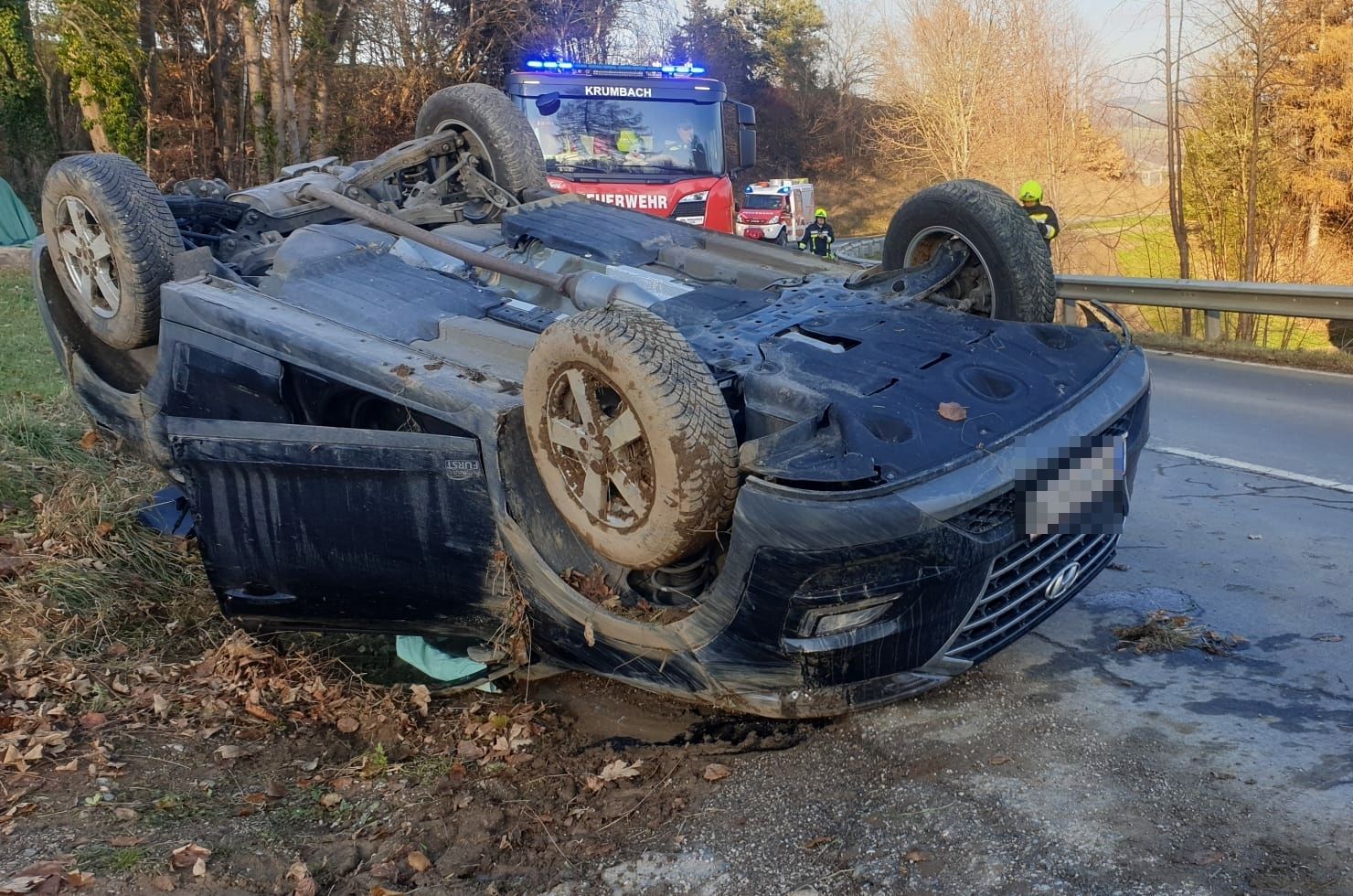 FF Krumbach: Verkehrsunfall auf der Hochneukirchenstraße