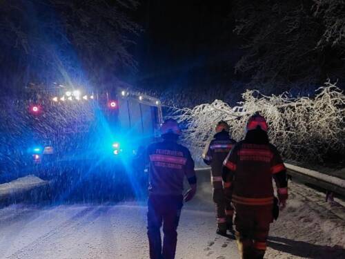 Zahlreiche Schneeeinsätze der Salzburger Feuerwehren