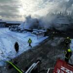 Langwieriger Brand im Heizkraftwerk