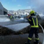 Langwieriger Brand im Heizkraftwerk