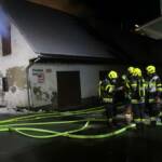 Hackschnitzellager in Pitschgau in Brand