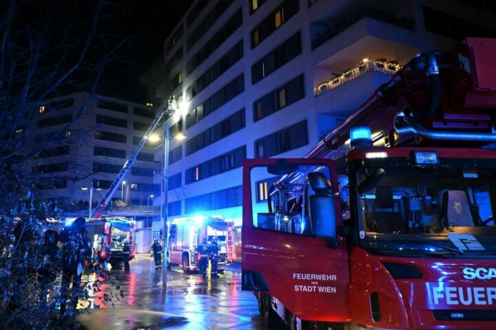 Brand in Hochhaus in Wien – Landstraße