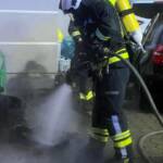 Fassadenbrand eines Mehrfamilienhauses