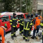 Bergrettung und Feuerwehrdrohnen retten abgestürzten Hund