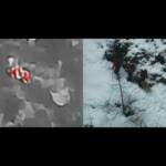 Bergrettung und Feuerwehrdrohnen retten abgestürzten Hund