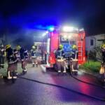 Nächtlicher Mülltonnenbrand