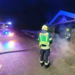 Nächtlicher Mülltonnenbrand