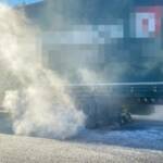 Lkw-Brand auf der A9 bei Mautern