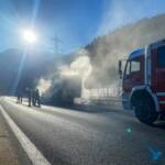 Lkw-Brand auf der A9 bei Mautern