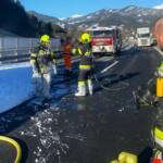 Lkw-Brand auf der A9 bei Mautern