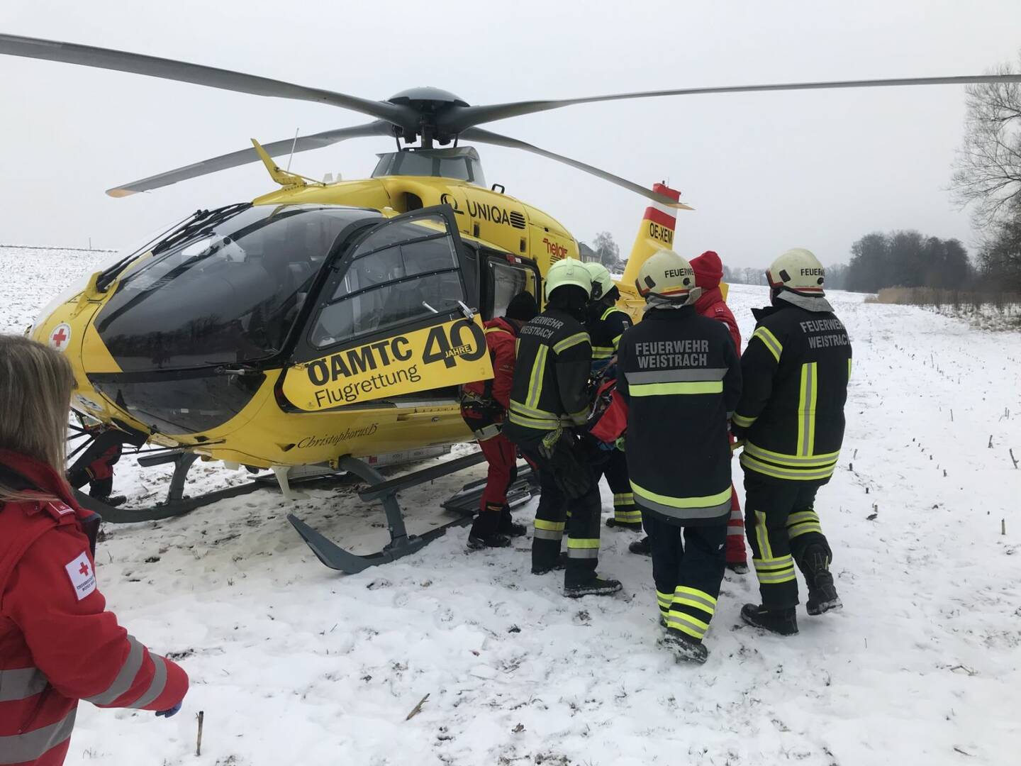 FF Weistrach: Forstunfall – Baum auf Person