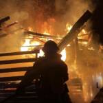 Brand in einer Kleingartensiedlung in Wien - Penzing