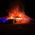 Hütte samt Werkstatt in Vollbrand