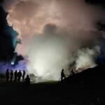 Hütte samt Werkstatt in Vollbrand