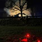 Hütte samt Werkstatt in Vollbrand