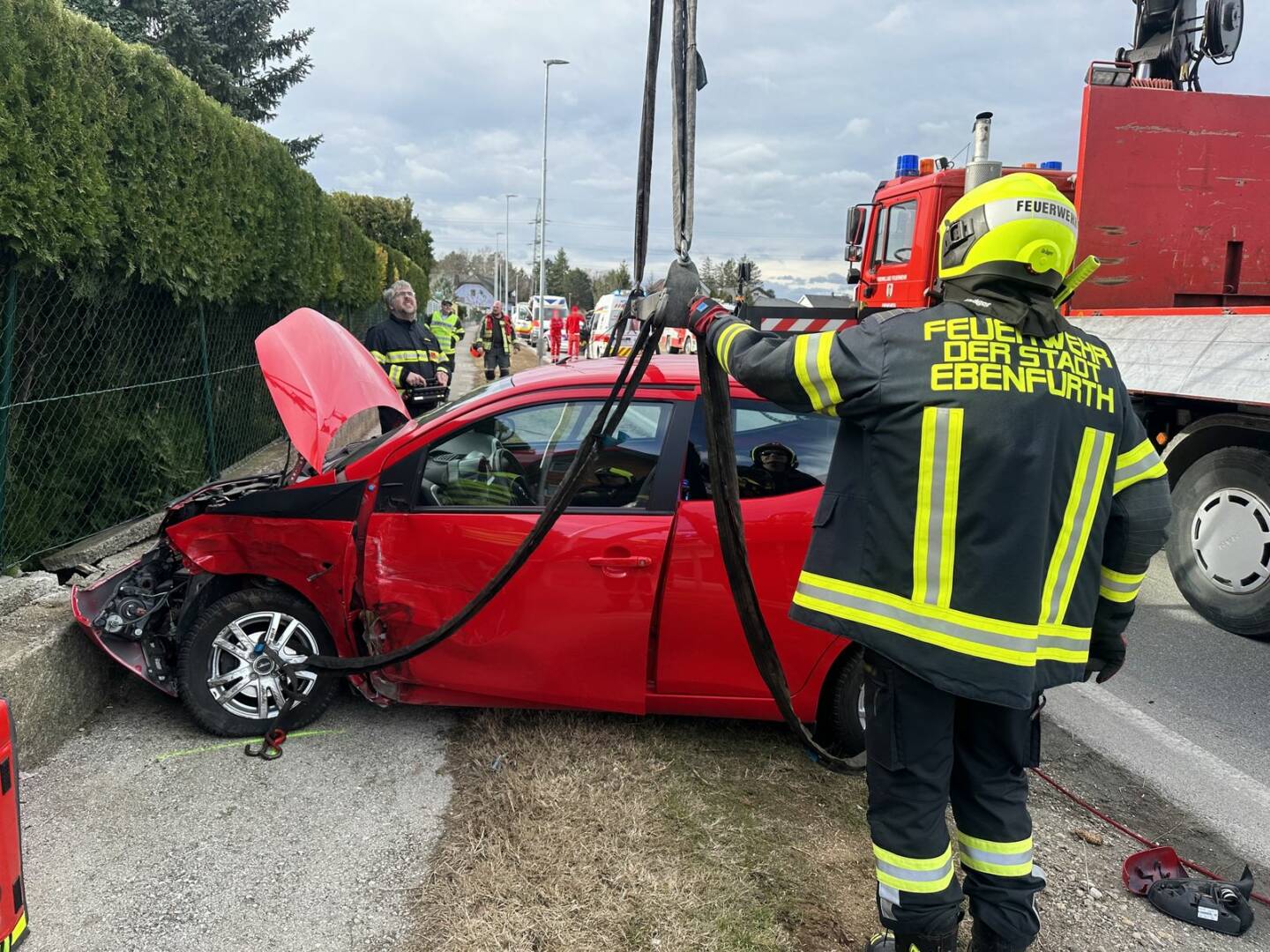 FF Ebenfurth: Verkehrsunfall mit Rettungsfahrzeug 1 Verkehrsunfall mit Rettungsfahrzeug