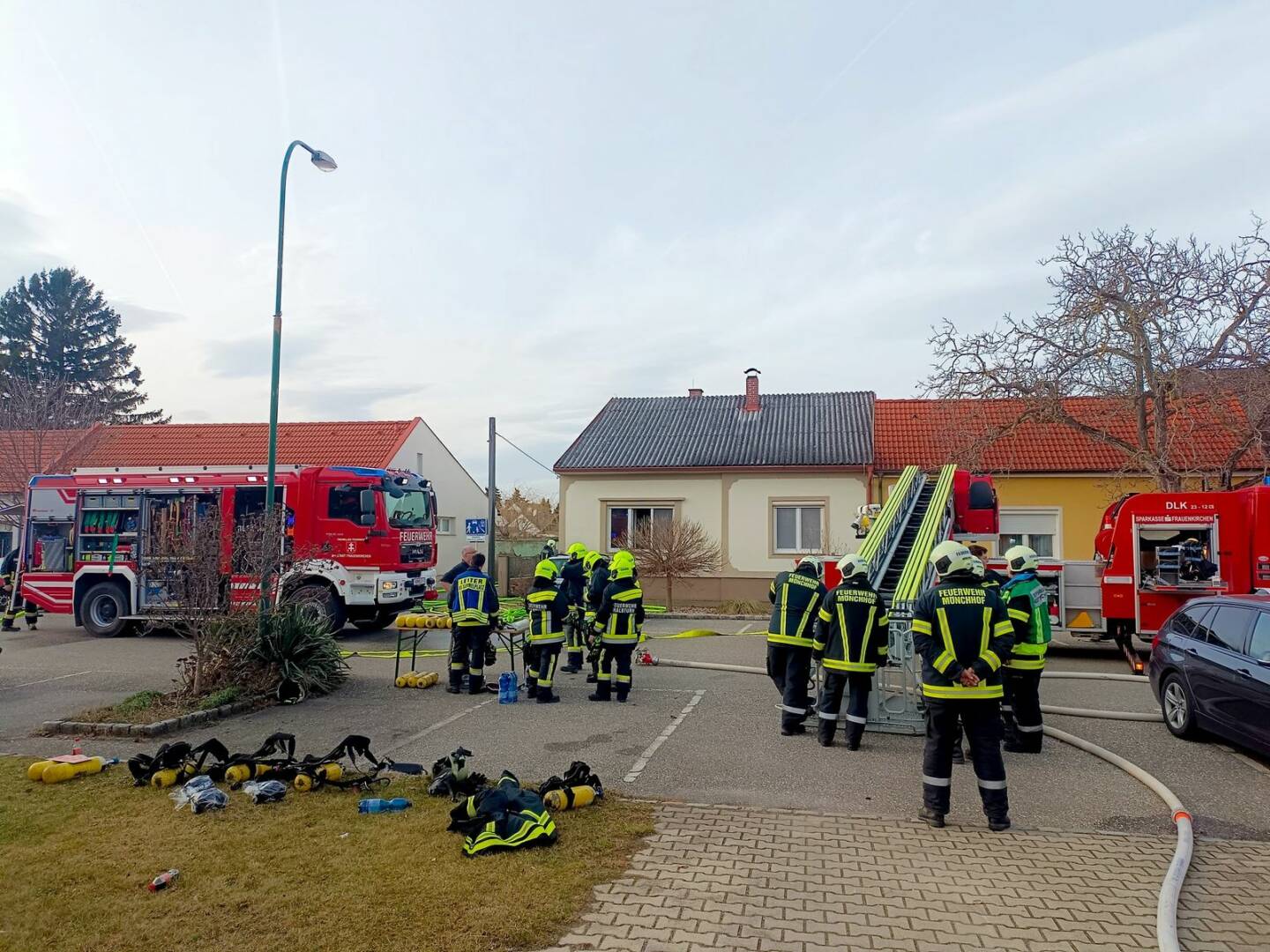 BFK Neusiedl am See: Feuerwehr verhindert Wohnhausvollbrand