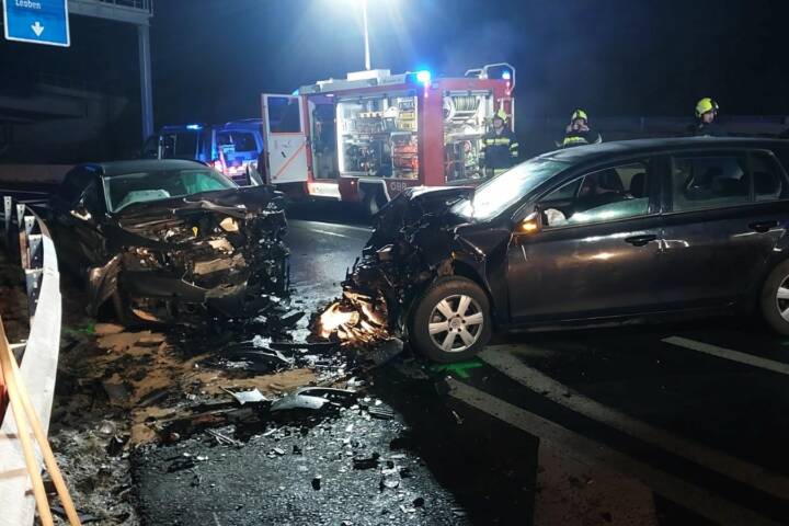BFV Leoben: Schwerer Unfall am Autobahnknoten St. Michael