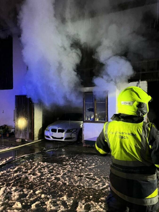 Garagenbrand in Villach