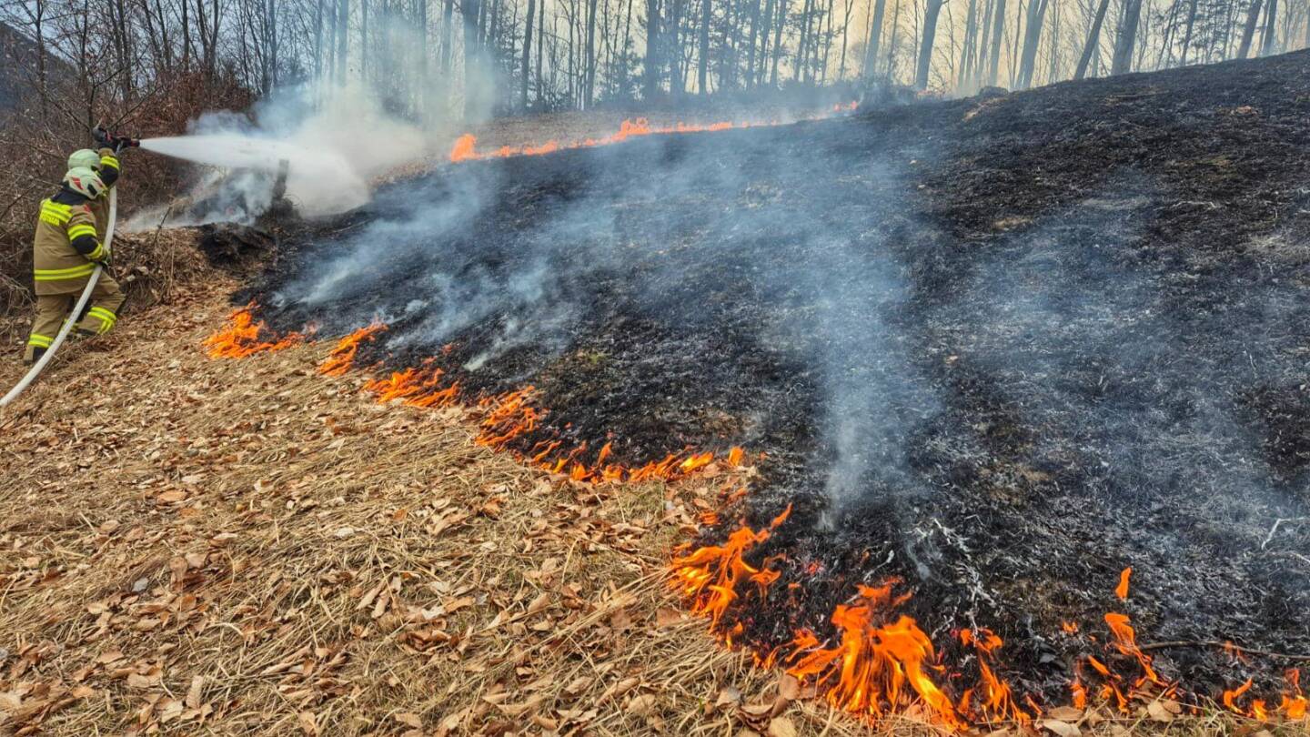 Alarmstufe 2 bei Flächenbrand in Großgmain