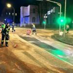 Massive Ölspur in der Innenstadt