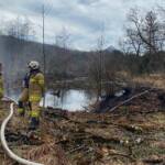 Flächenbrand in Grödig - Schilf in Flammen