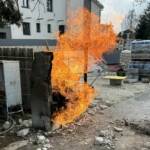 Brand einer Gasleitung