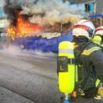 Brand eines Reisebus in Wien - Leopoldstadt