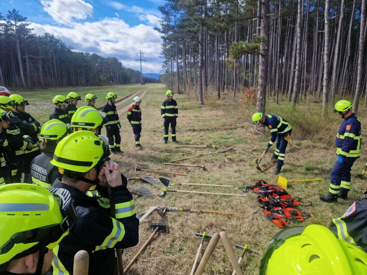 BFK Wiener Neustadt: Waldbrandausbildung in Weikersdorf