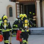 Übung im Unterabschnitt Gänserndorf; Brand in Antoniuskirche