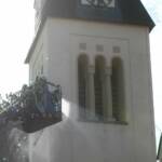 Übung im Unterabschnitt Gänserndorf; Brand in Antoniuskirche