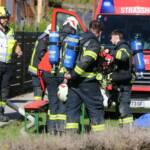 Übung im Unterabschnitt Gänserndorf; Brand in Antoniuskirche