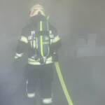 Übung im Unterabschnitt Gänserndorf; Brand in Antoniuskirche