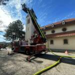Übung im Unterabschnitt Gänserndorf; Brand in Antoniuskirche