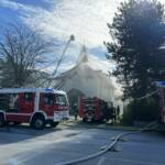 Übung im Unterabschnitt Gänserndorf; Brand in Antoniuskirche
