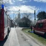 Übung im Unterabschnitt Gänserndorf; Brand in Antoniuskirche