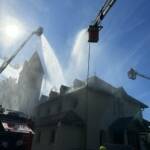 Übung im Unterabschnitt Gänserndorf; Brand in Antoniuskirche