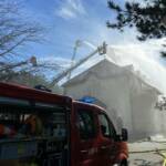 Übung im Unterabschnitt Gänserndorf; Brand in Antoniuskirche