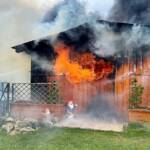 Gartenhüttenbrand im  Ortsteil Leising