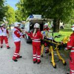 Großübung - Ausflugsschiff brennt am See