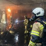 Brand in Einkaufszentrum