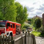 Räumungsübung - Brand in der Volksschule Radenthein