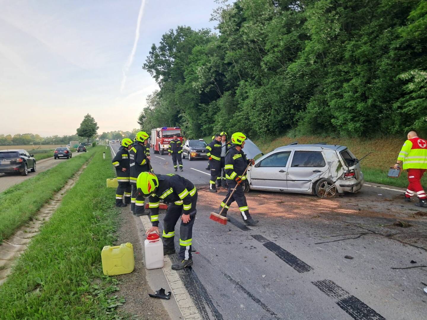 BFKDO Jennersdorf: Verkehrsunfall bei Heiligenkreuz