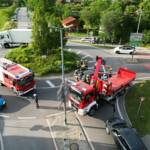 FF Biedermannsdorf: Verkehrsunfall im Kreisverkehr